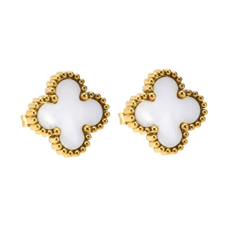VINTAGE CLOVER  STUD EARRINGS | 40E389