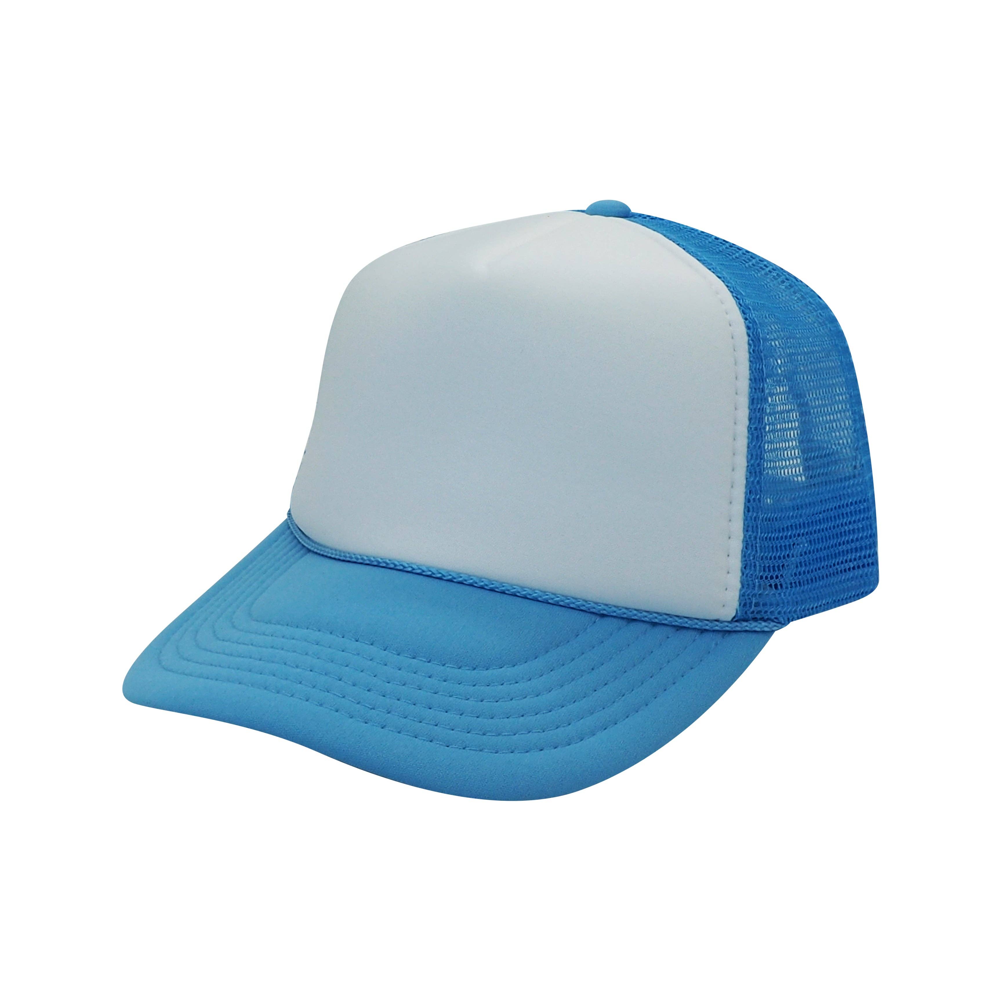 Nissun Classic Trucker Baseball Hats Caps Foam Mesh Blank Solid Two Tone Snapback Adult Youth