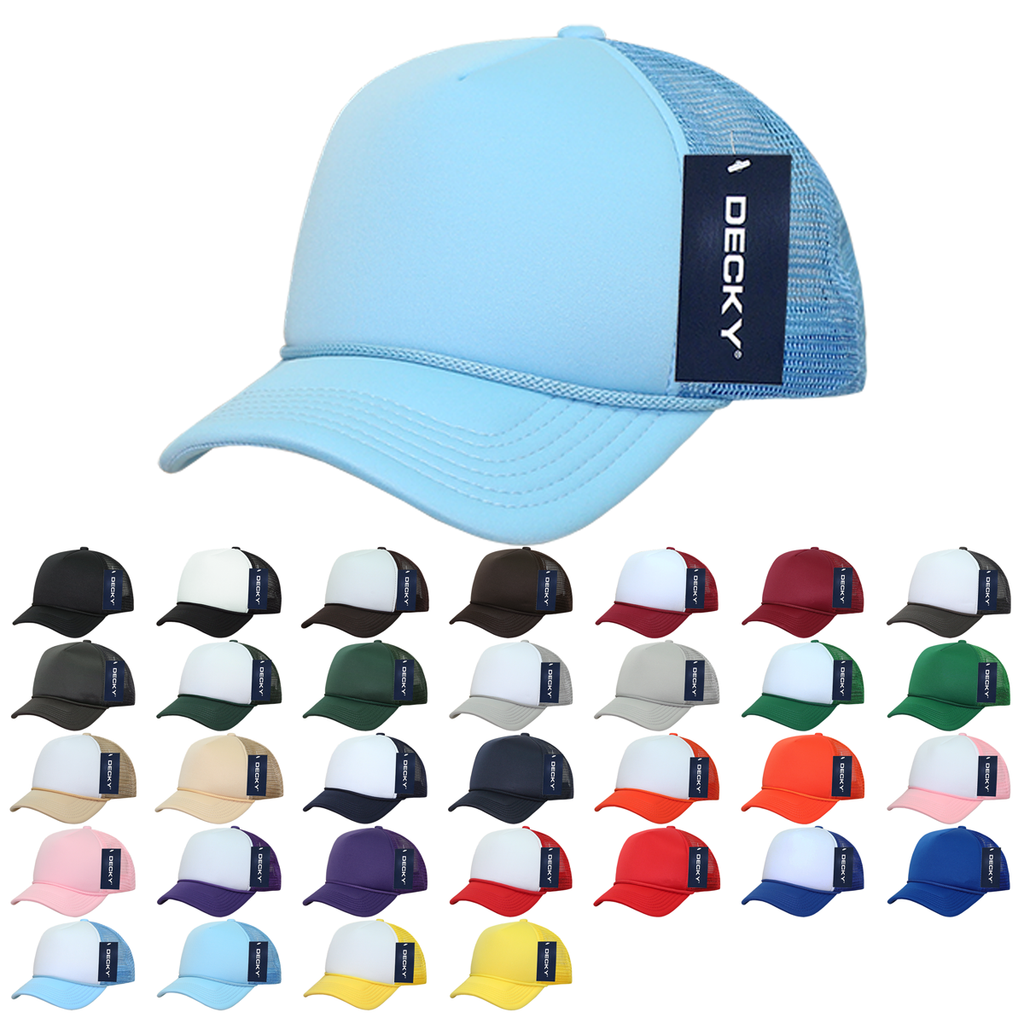 Decky 7010 - Kids, Youth Trucker Foam Hats, Mesh Back - 7010