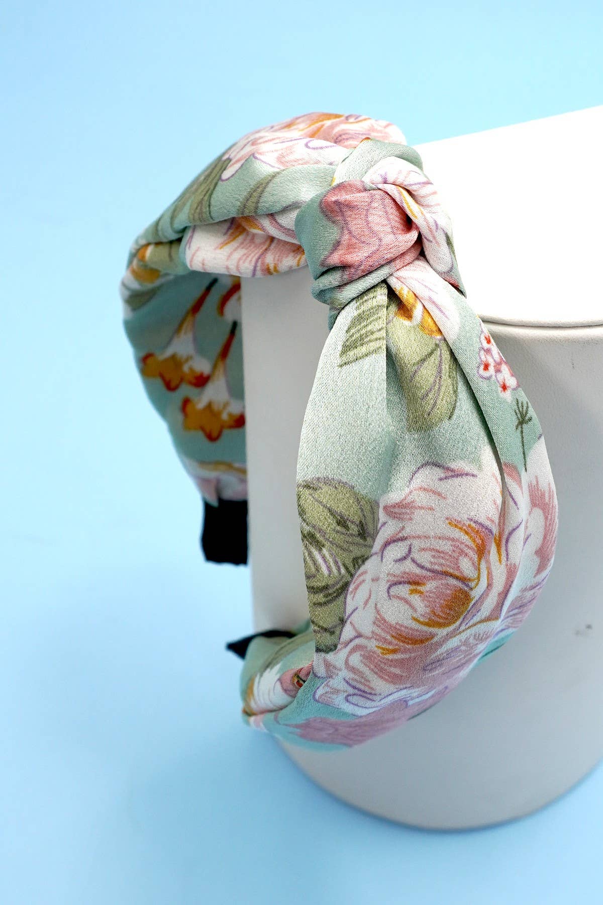 Floral Toille Pattern Headband Mint