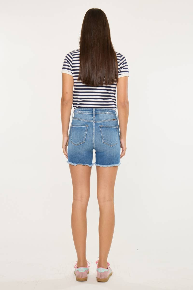 High Rise Denim Shorts