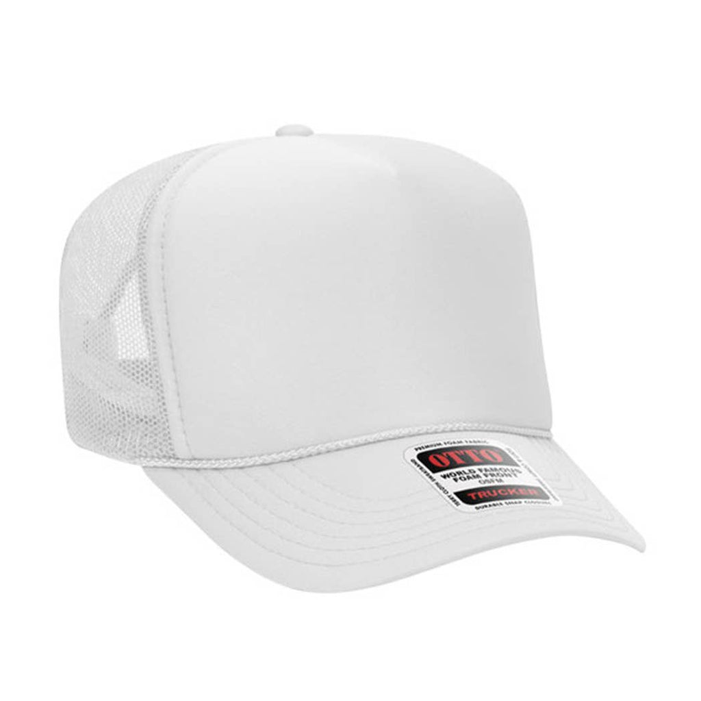Solid Color OTTO 5-Panel Foam Mesh Back Trucker Hat